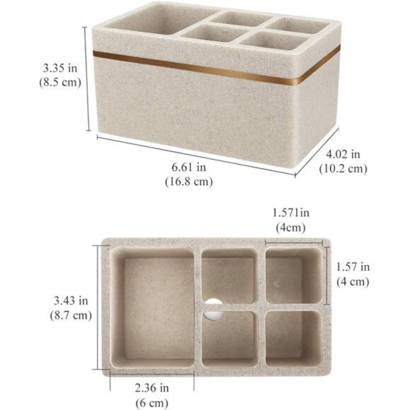 Resin Toothbrush Holder Electric Toothbrush Holder Storage Stand Organizer - Picture 5 of 7